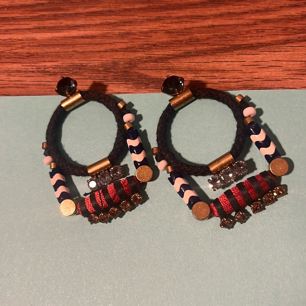 J Crew mixed media chandelier earrings